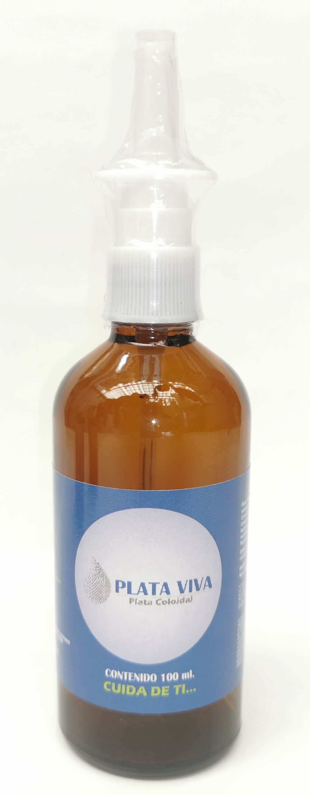 PLATA COLOIDAL PLATA VIVA 100ML- 16ppm - Aplicador Nasal - Alta estabilidad y pureza - ANTIBACTERIAL, GERMICIDA, MICROBICIDA