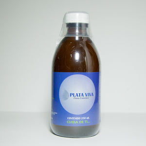 PLATA COLOIDAL PLATA VIVA 250ML - 16ppm - Alta estabilidad y pureza - ANTIBACTERIAL, GERMICIDA, MICROBICIDA