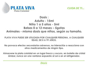 PLATA COLOIDAL PLATA VIVA 250ML - 16ppm - Alta estabilidad y pureza - ANTIBACTERIAL, GERMICIDA, MICROBICIDA