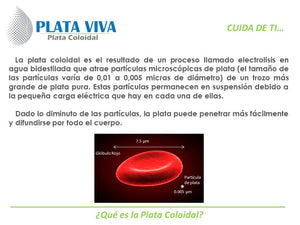 PLATA COLOIDAL PLATA VIVA 250ML - 16ppm - Alta estabilidad y pureza - ANTIBACTERIAL, GERMICIDA, MICROBICIDA